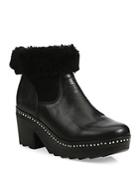 Rag & Bone Nelson Leather & Shearling Clog Booties