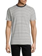 French Connection Striped Cotton-blend Tee