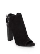 Vince Addison Suede Peep-toe Ankle Boots