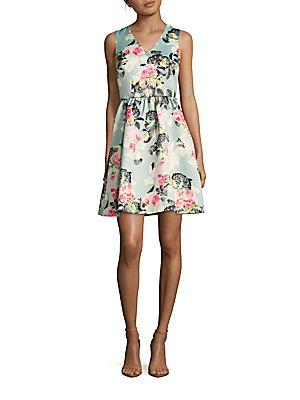 Cece By Cynthia Steffe Rose Floral Fit & Flare Dress