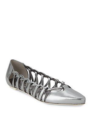 Tod's Patent Leather Cage Flats