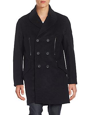 Mackage Double-breasted Wool-blend Coat