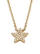 Casa Reale 14k Yellow Gold Star Diamond Pendant Necklace