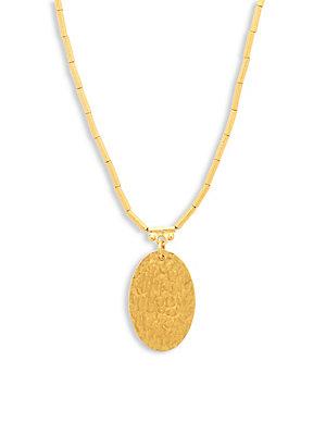 Gurhan 24k Yellow Gold Oval Pendant Necklace