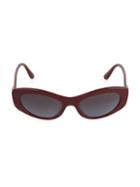 Dolce & Gabbana 53mm Rectangular Cat Eye Sunglasses