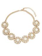 Saks Fifth Avenue Cubic Zirconia Faceted Statement Necklace