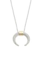 Effy 14k White & Yellow Gold Diamond Horn-shaped Pendant Necklace