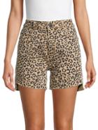 Dl Hepburn Leopard-print Shorts
