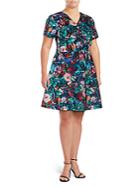 Alexia Admor Floral-print Fit-&-flare Dress