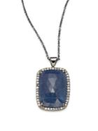 Bavna Sapphire & Sterling Silver Pendant Necklace