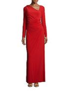 Vera Wang Long Sleeve Solid Gown