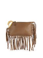 Valentino Fringed Leather Clutch