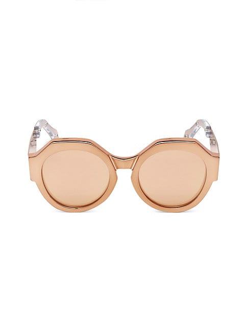 Roberto Cavalli Bronze Round Sunglasses/56mm