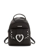 Love Moschino Studded Heart Buckle Backpack