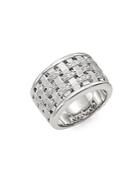 Effy Diamond & Sterling Silver Woven Ring