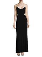 Laundry By Shelli Segal Solid Cutout Gown