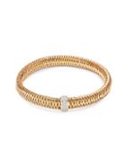 Roberto Coin Primavera 18k Two-tone Gold & Diamond Bangle Bracelet