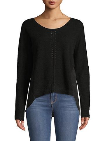 Qi New York Cashmere & Silk Combo High-low Top