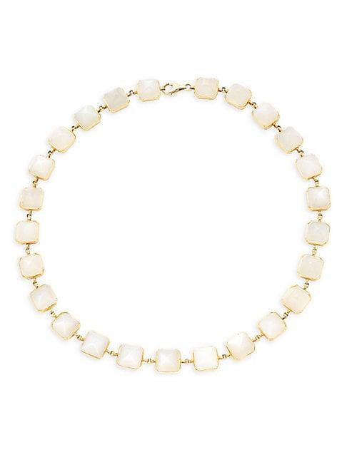 Artisan 18k Yellow Gold Moonstone Collar Necklace