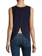Sundry Solid Open Back Tank Top