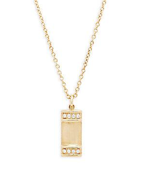 Kwiat Diamond Tags Diamond & 18k Yellow Gold Pendant Necklace