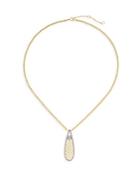 Freida Rothman 14k Gold Vermeil & Sterling Silver Clover Open Teardrop Necklace
