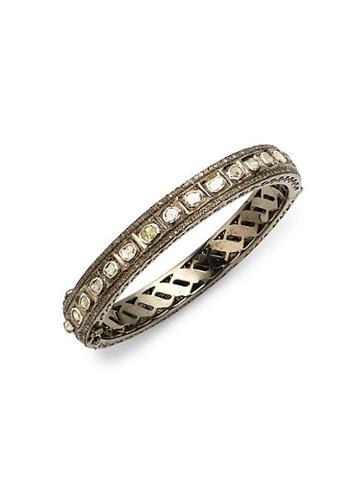 Arthur Marder Fine Jewelry Sterling Silver & Diamond Bangle Bracelet