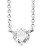 Kwiat 18k White Gold Solitaire Diamond Pendant Necklace