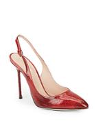 Sergio Rossi Patent Leather Slingback Pumps