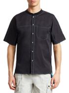 Madison Supply Baseball Collar Short-sleeve Shirt
