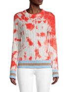 Central Park West Tie-dyed Cotton-blend Sweater