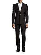 Versace Collection Classic-fit One-buttoned Textured Suit