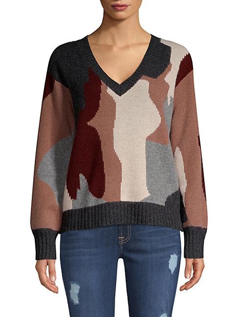 360 Cashmere Skull Cashmere Cropped Sweater
