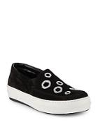 Mcq Alexander Mcqueen Grommet-studded Leather Shoes