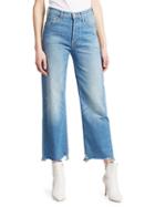 Mother Rambler High-rise Ankle Chew Hem Jeans