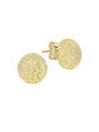 Saks Fifth Avenue 14k Yellow Gold Textured Round Earrings
