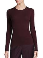 Theory Ribbed Wool Blend Long Sleeve Top