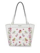 Karl Lagerfeld Paris Floral Willow Leather Tote