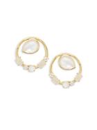 Ippolita 18k Gold And Mother-of-pearl Open Hoop Earrings