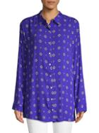 Free People Printed Button-down Shirt