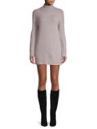 Cashmere Saks Fifth Avenue Mockneck Cashmere Mini Sweater Dress