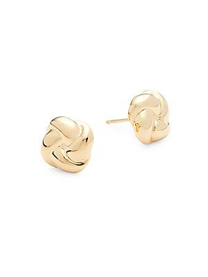 Sphera Milano Made In Italy 14k Yellow Gold Love Knot Stud Earrings