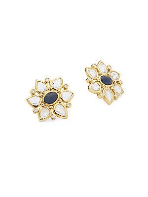 Temple St. Clair 18k Yellow Gold Ottoman Cluster Earrings