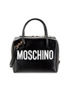 Moschino Logo Leather Structure Tote