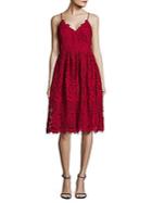 Nicole Miller Lace Fit-&-flare Dress