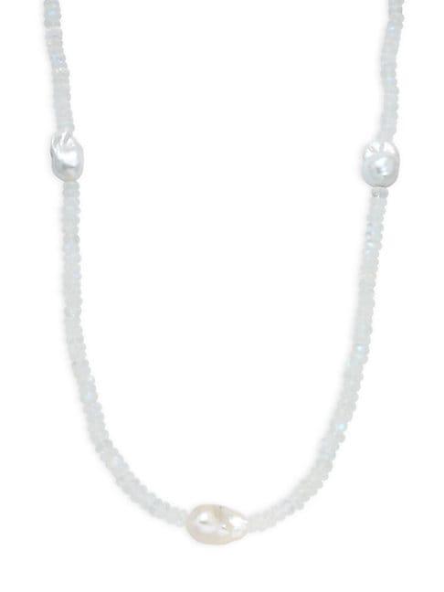 Arthur Marder Fine Jewelry Moonstone & 20mm-27mm Baroque Pearl Necklace/45