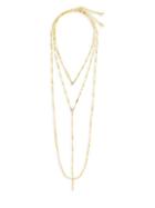 Sterling Forever Set Of Two Crystal Layered Linked Chain Y-necklace Set