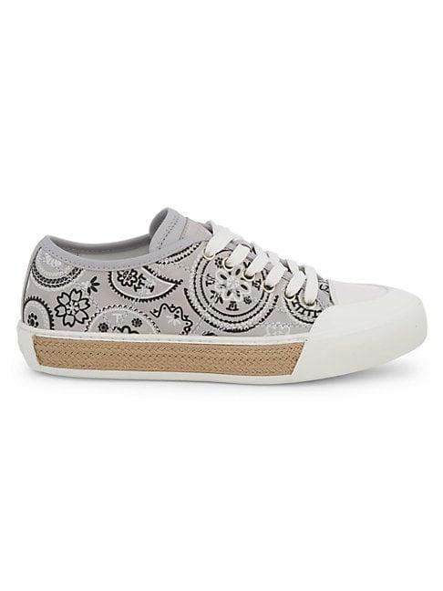 Tod's Floral Leather Sneakers