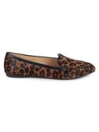 ...me Too Shoes Leopard-print Calf Hair Loafers