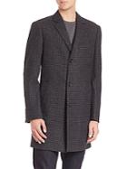 Saks Fifth Avenue Plaid Wool Coat